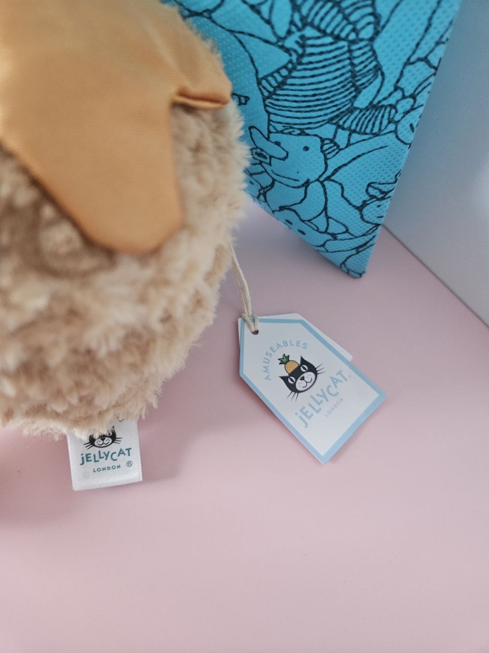 Jellycat Caramel Pudding Plush Bag Charm - Tan - Picture 5 of 5